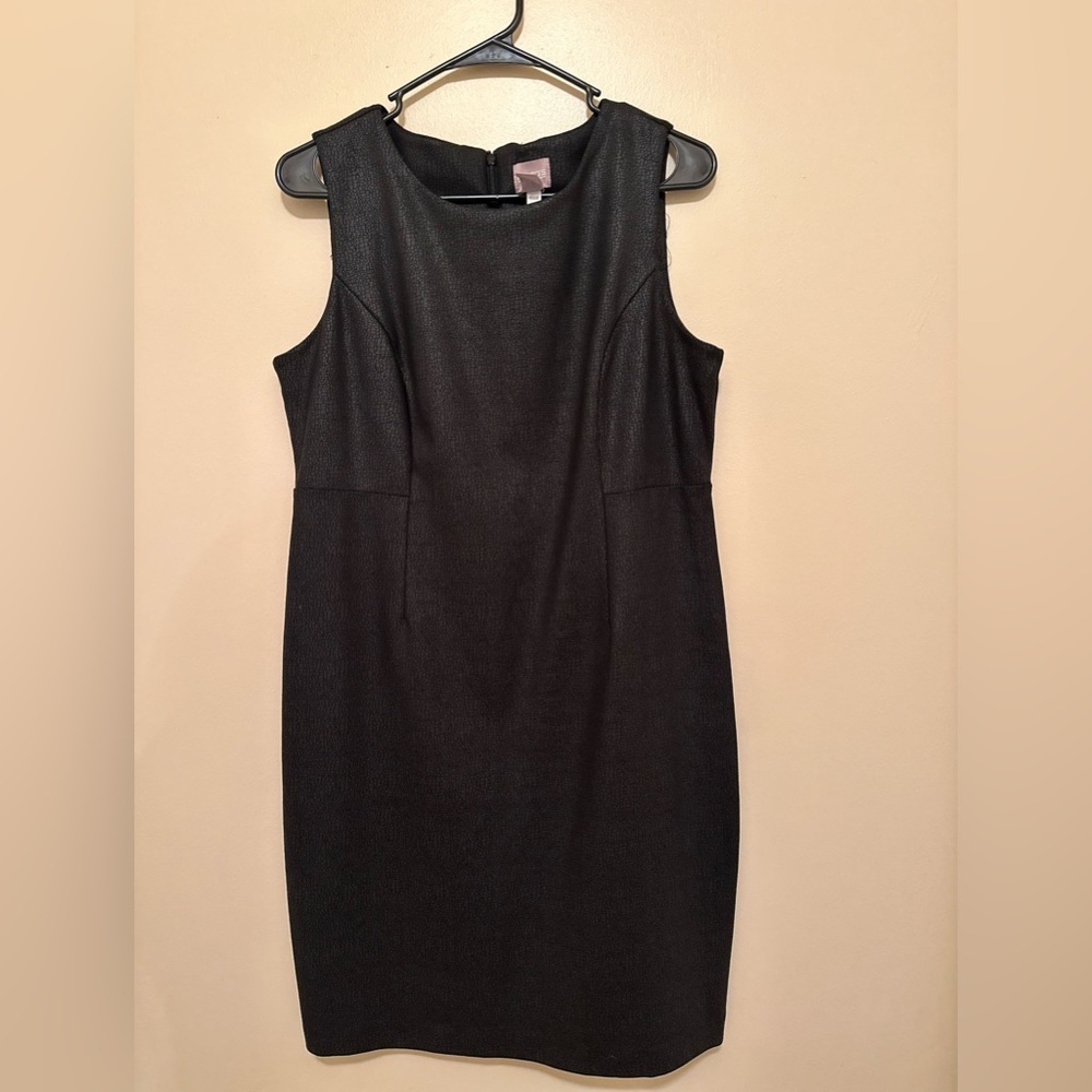 Chico’s Womens Sleeveless Black Dress- Pebble Textured - Size Chico’s 1